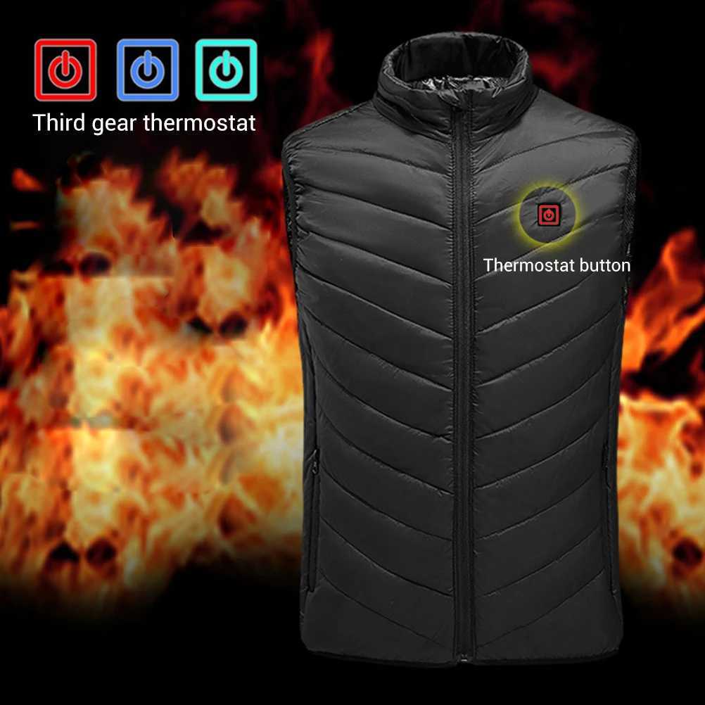 Winter USB Electric Heated Vest Heating Waistcoat Thermal Warm Jacket Electric Body Warmer for Unisex H251017