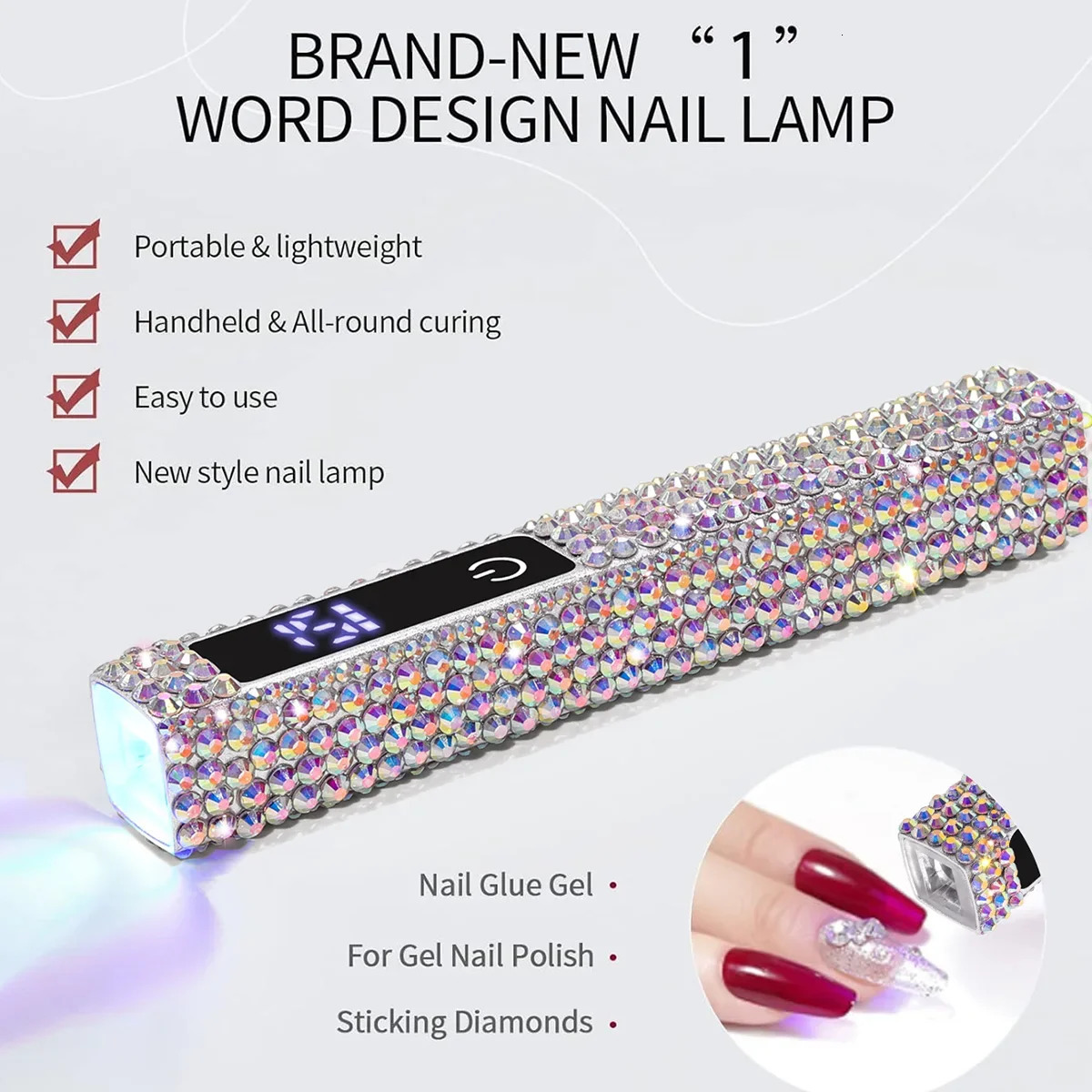 Portable Mini Dryer Lamp UV LED Nail Light For Curing All Nail Gel USB Rechargeable Nail Art Tool Home Travel Use 251014