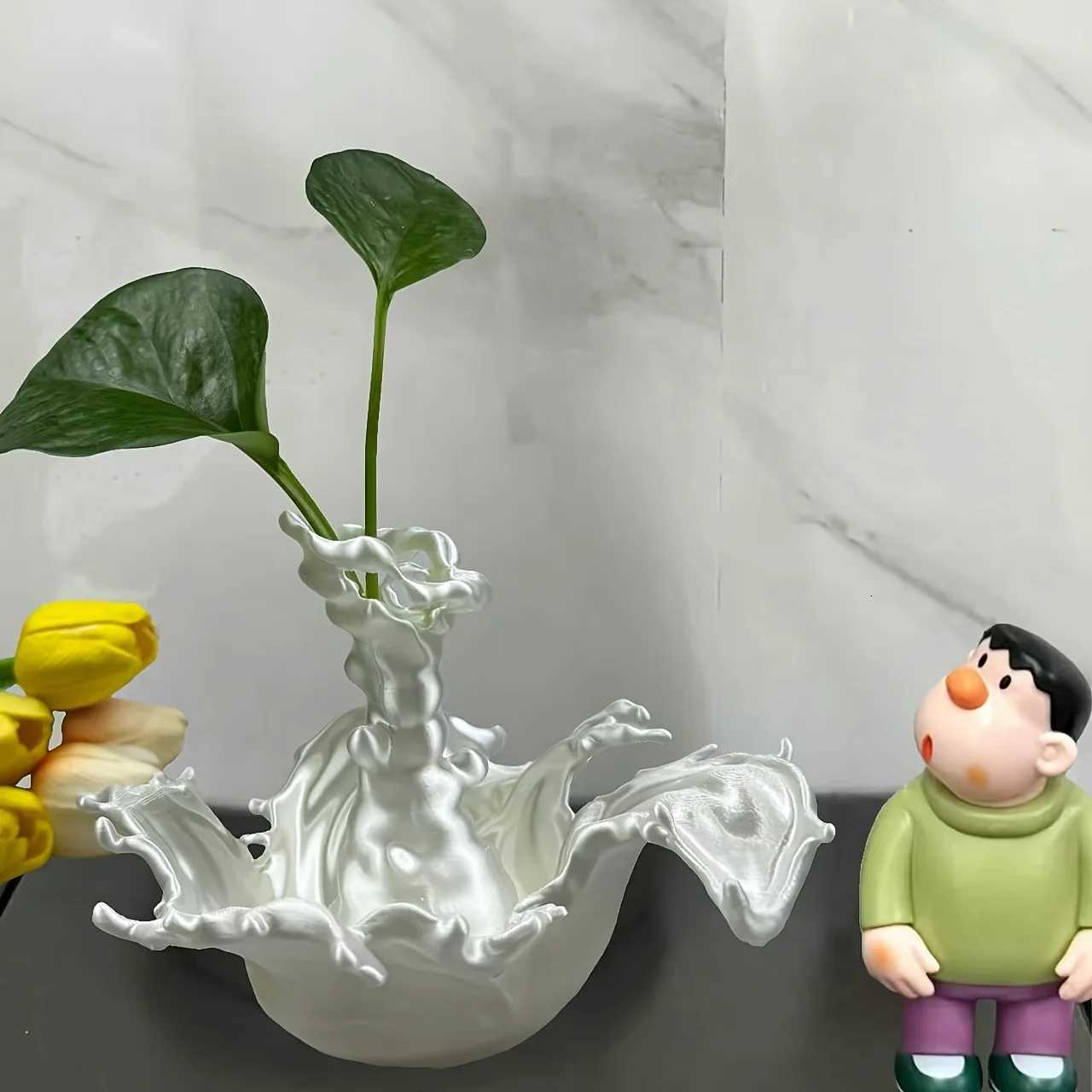 3D Printing Water Splash Vase Water Splash Pen Holder Creative Furniture Vase Decoration Girl Gift C251017