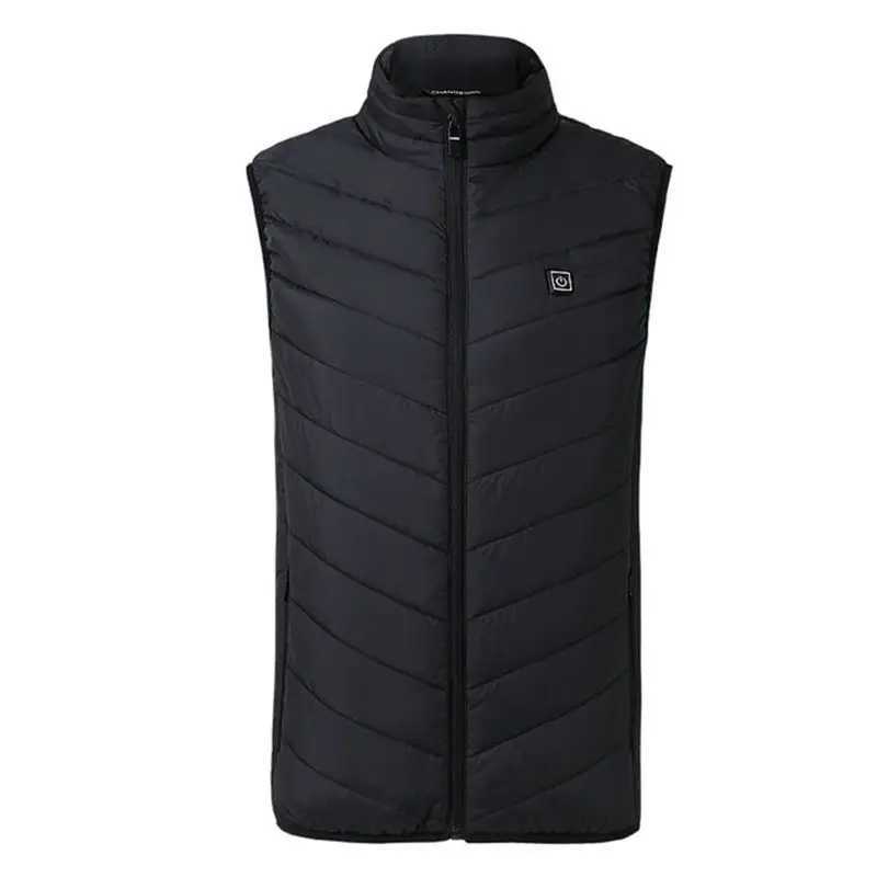 Men USB Infrared 17 Heating Areas Vest Jacket Men Winter Electric Heated Vest Waistcoat For Sports Hiking Oversized 5XL H251017 AEDP
