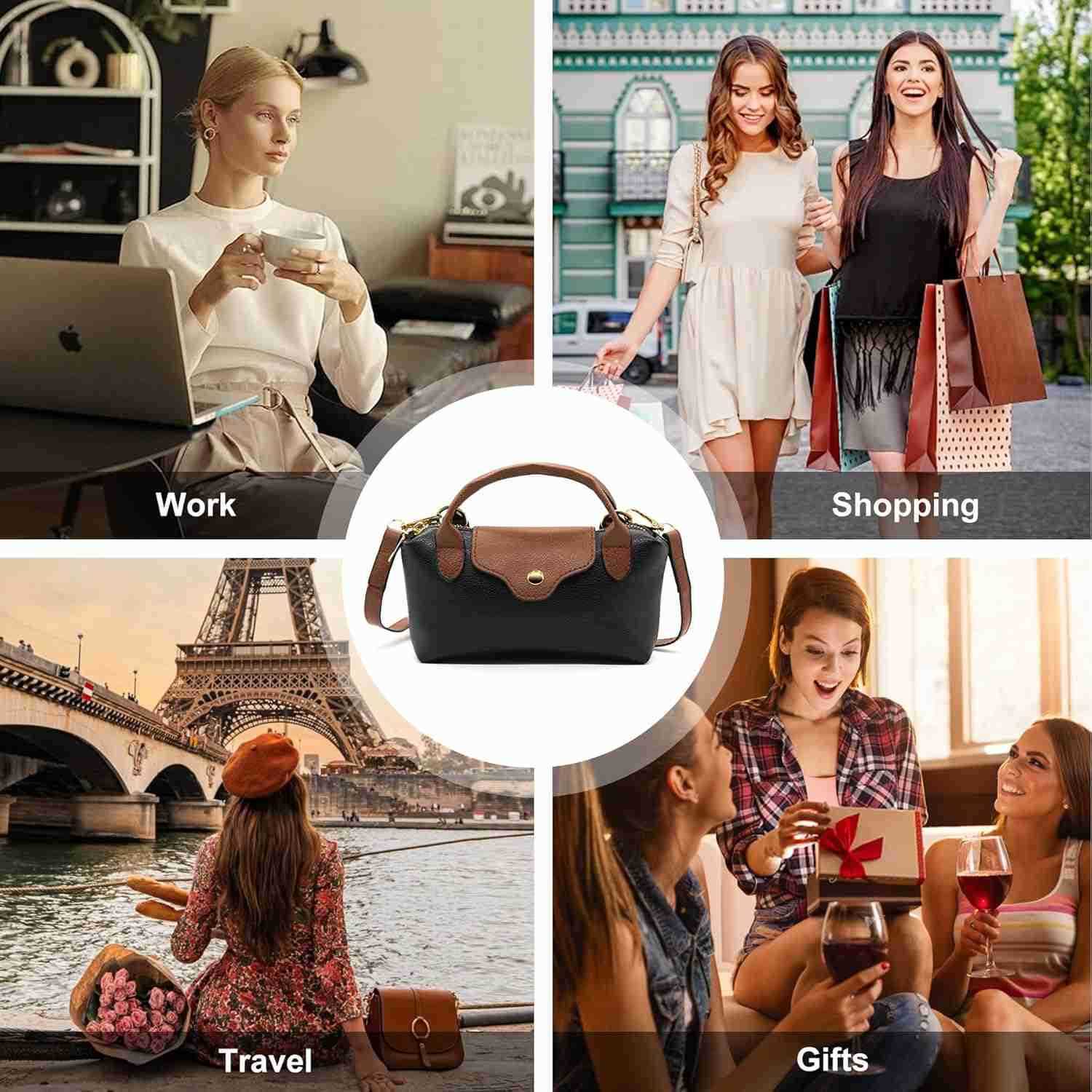 Mini Crossbody Bag for Women Vegan Leather Small Shoulder Handbag Top Handle Tote Hobo Purse Phone Clutch Bag M251017