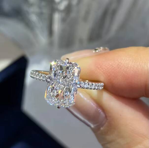 Wedding Ring Gift Private Customized Factory Wholesale CVD Laboratory Artificial Cultivation Diamond Jewelry Lab Diamond Ring