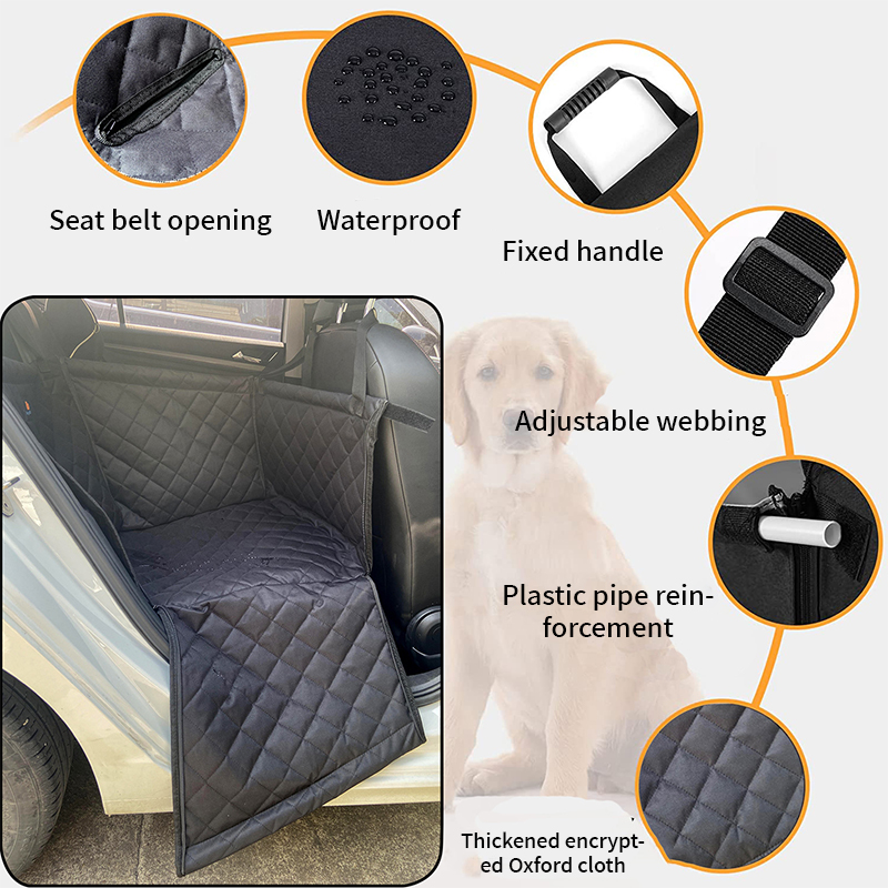 Pet car cushion dog rear seat single seat waterproof cushion dirt proof dog bed dog riding artifact