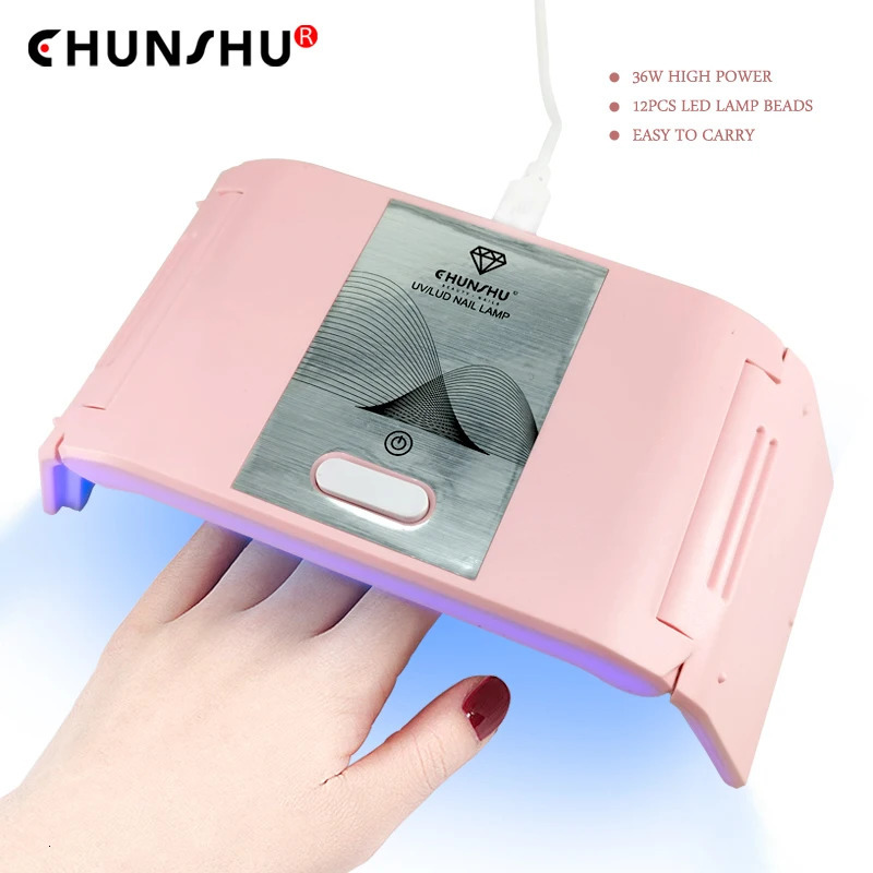 CHUNSHU Portable 24W Nail Dryer Machine Mini USB Cable Home Use Nail lamp Drying UV Gel Polish With 60120S Timer Nail Art Tools 251014