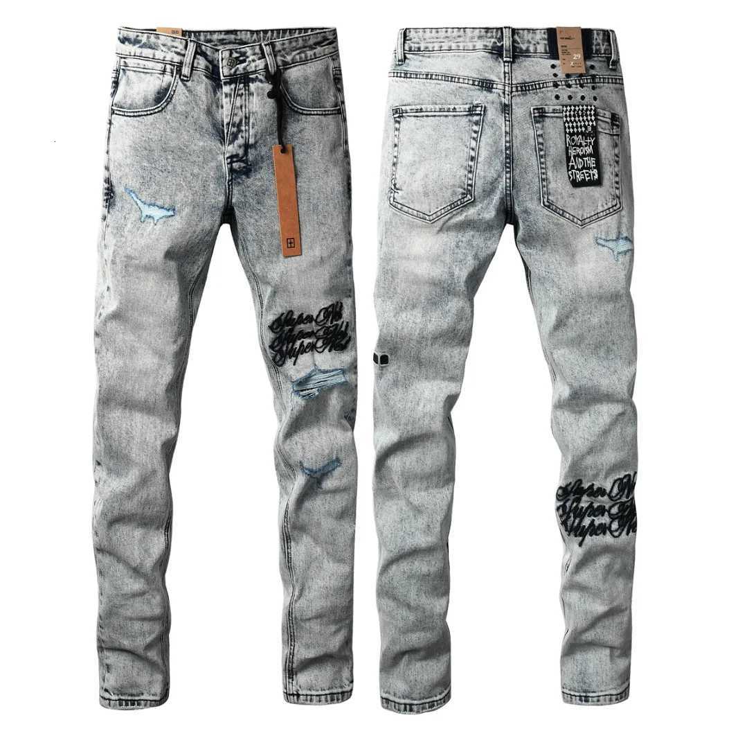 High Quality Cross Jeans 1 High Street Women Men Paint Hole Trend Low Rise Skinny Pants Pleated Ripped Frayed Jeans Y251105