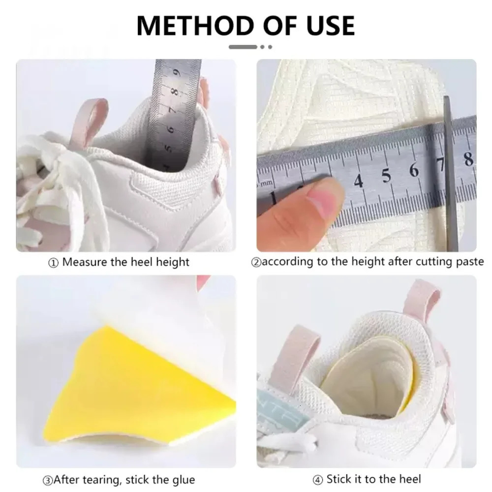 5Pairs Insoles For Shoes Patch Heel Pads For Sport Shoes Adjustable Size Feet Pad Insole Heel Protector Back Sticker Shoe Pad 251011