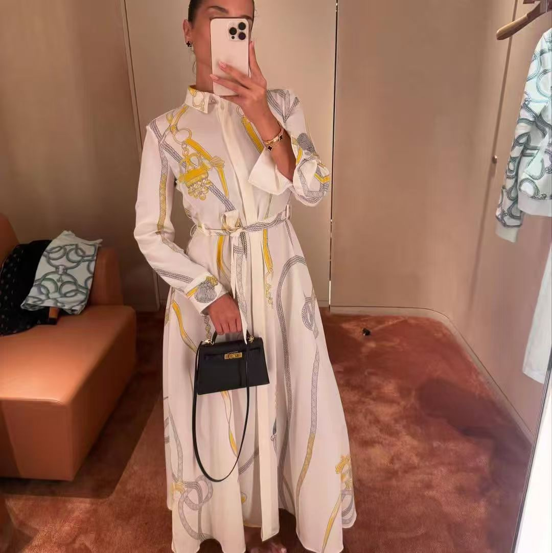 H brand designer silk dress Palefroi Remix Womens summer shirt casual business shirt office lady Fashion