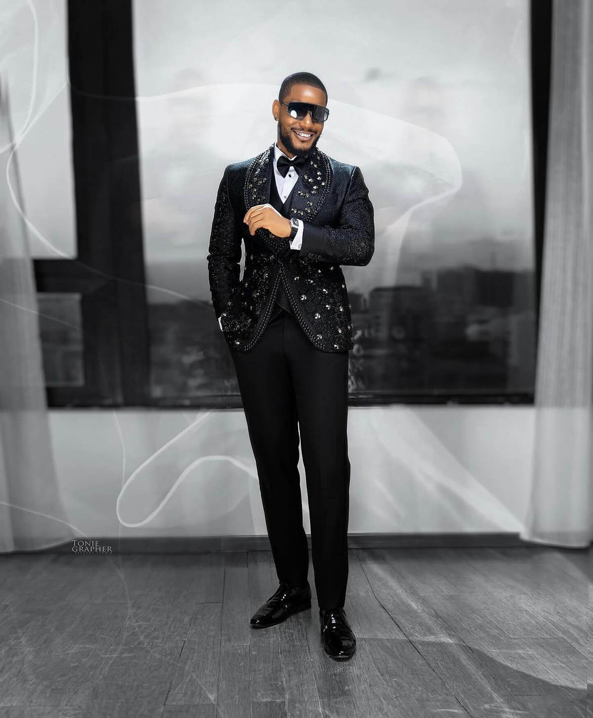 Elegance Jacquard Beaded Crystals Men Suits 3 Pieces Sets Groom Wedding Tuxedos Male Prom Party Blazers Customized Costume Homme