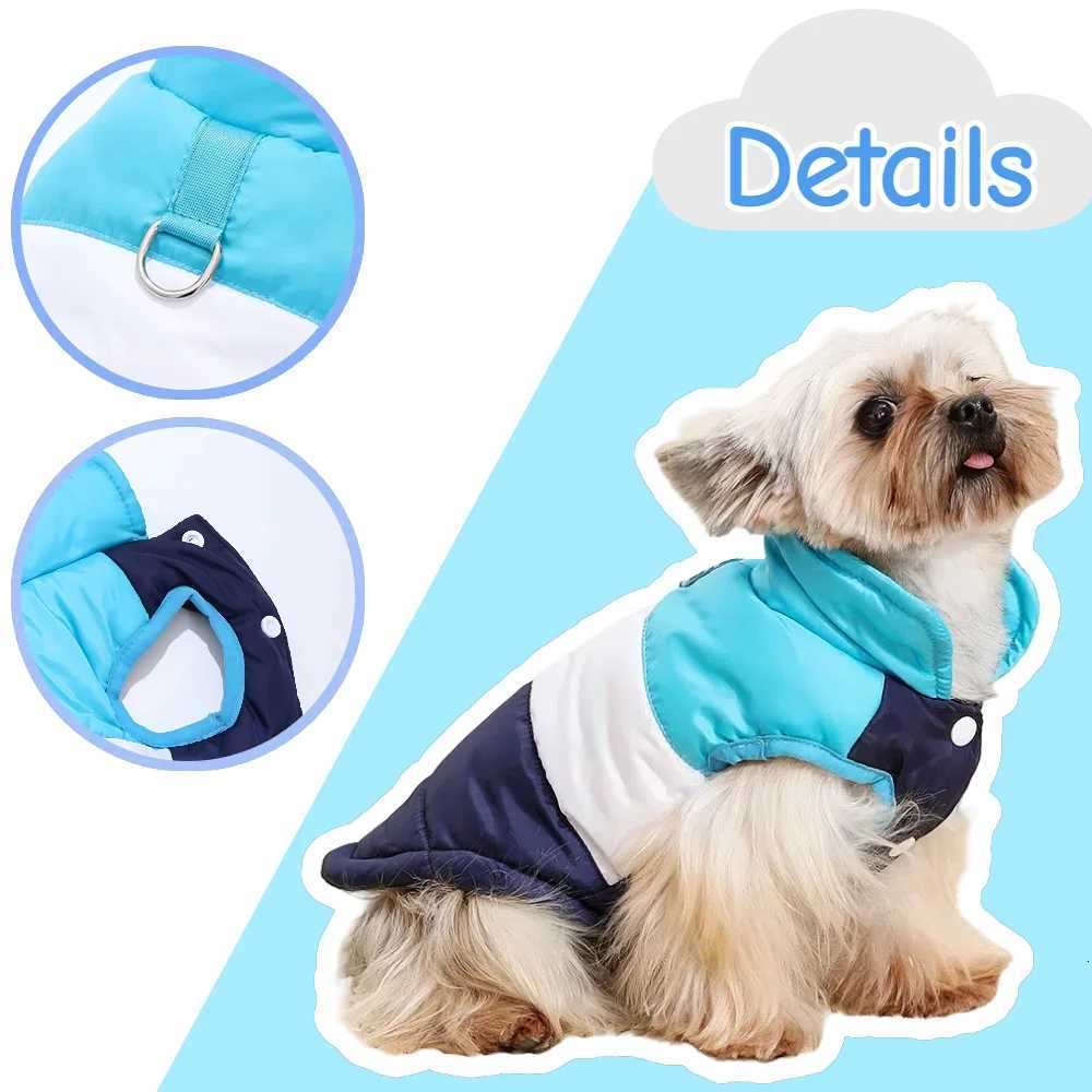 Warm Pet Coat With DRing Windproof Puppy Jacket for Small Medium Dogs For Winter Waterproof Dog Coat Bulldog Yorkshire ParkaW251017