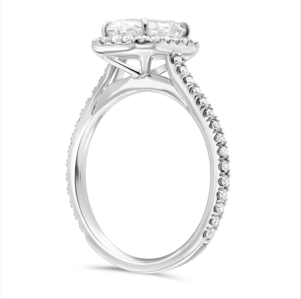 Custom VVS VS Lab Grown Diamond Ring IGI GIA HPHT CVD Certified Radiant Cut Lab Grown Diamond Ring