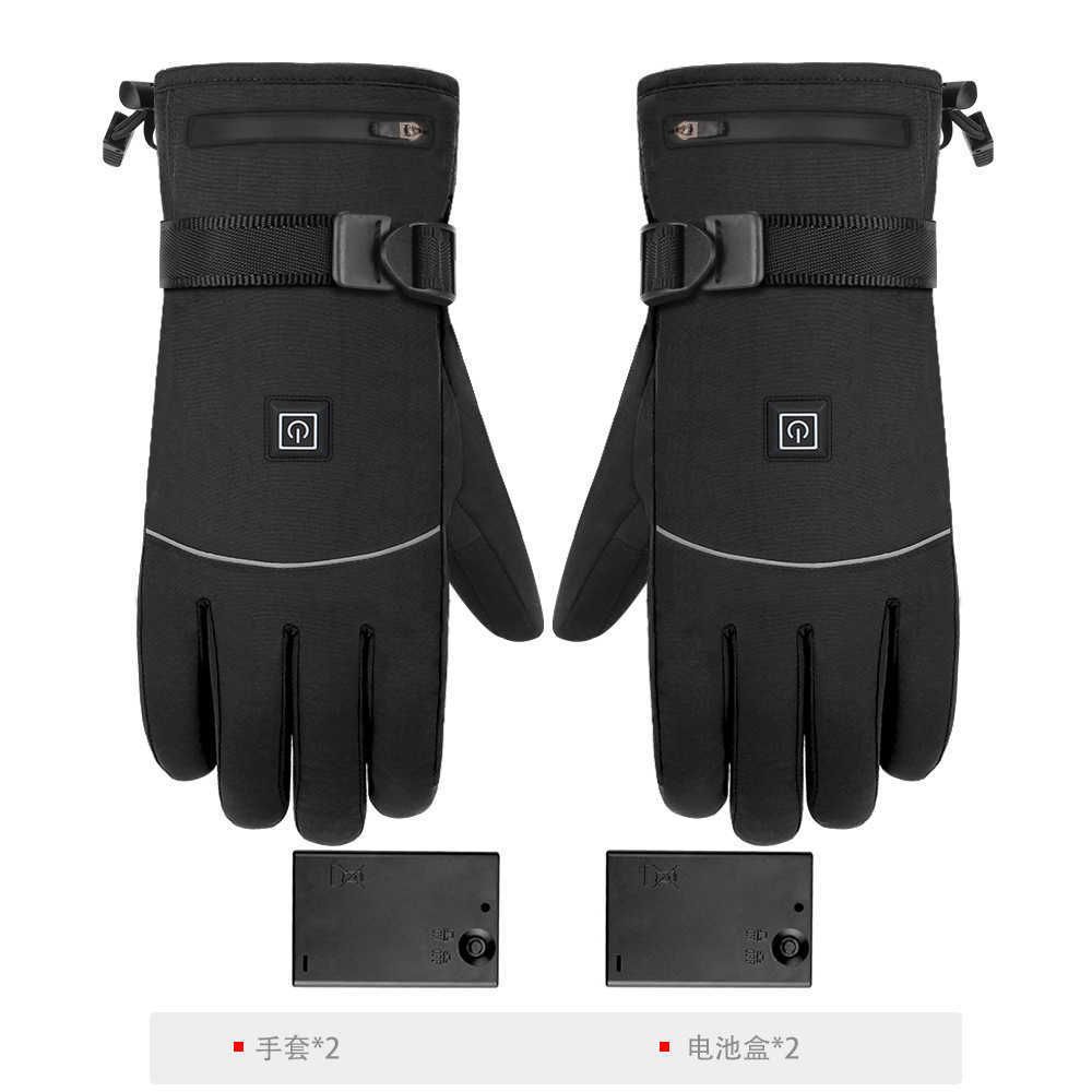 Electric Heated Gloves Warm Windproof Waterproof Motorcycle Riding Skiing Outdoor Thickened Thermal Gloves Touch Screen Charging H251017