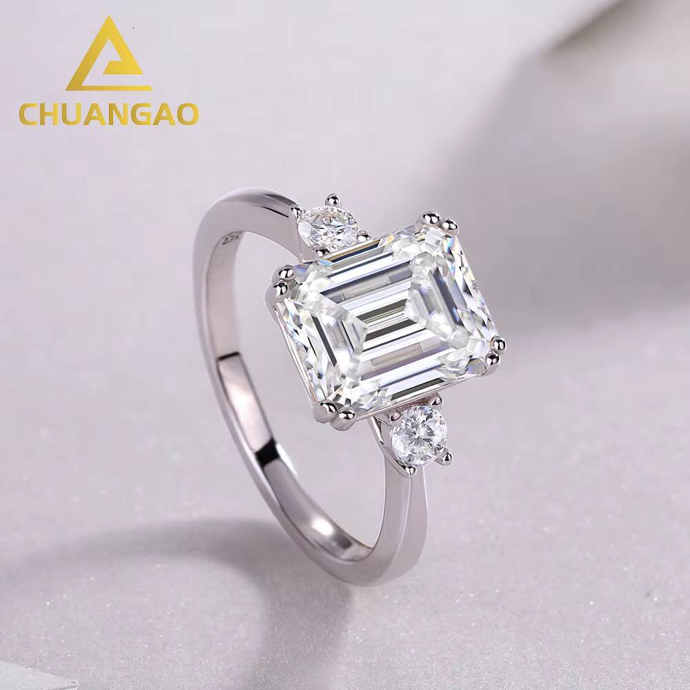 925 Silver Moissanite Ring Moissanite Wedding Ring Set Moissanite Ring for Women