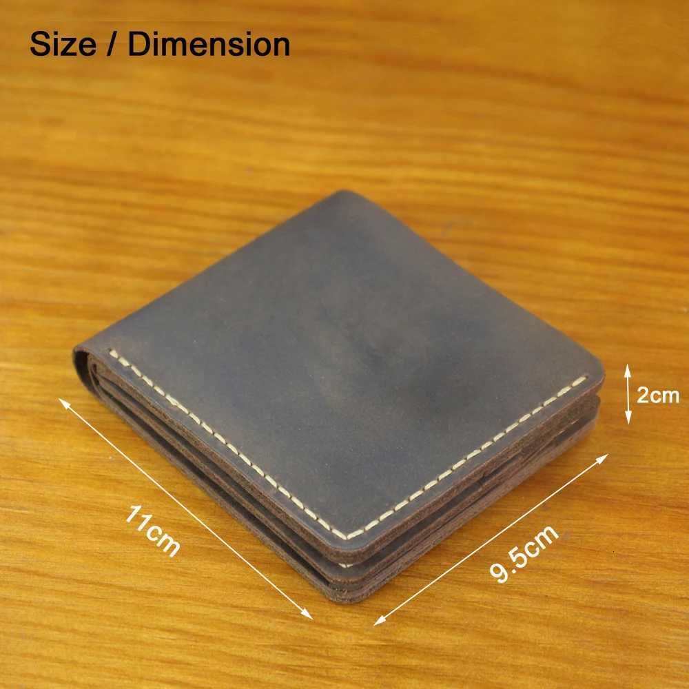 Luxury Handmade 100 Genuine Leather Men Wallet Purse Short Money Clip with Coin Pocket Male Money Bag MultiCard Wallet VintageW251017