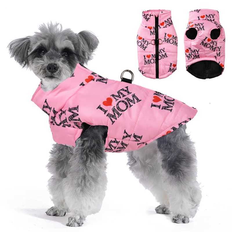 Warm Dog Coat For Winter Puppy Cute Print Jacket With Dring Waterproof Pet Zipper Outfits For Small Medium Dogs Cats ChihuahuaW251017