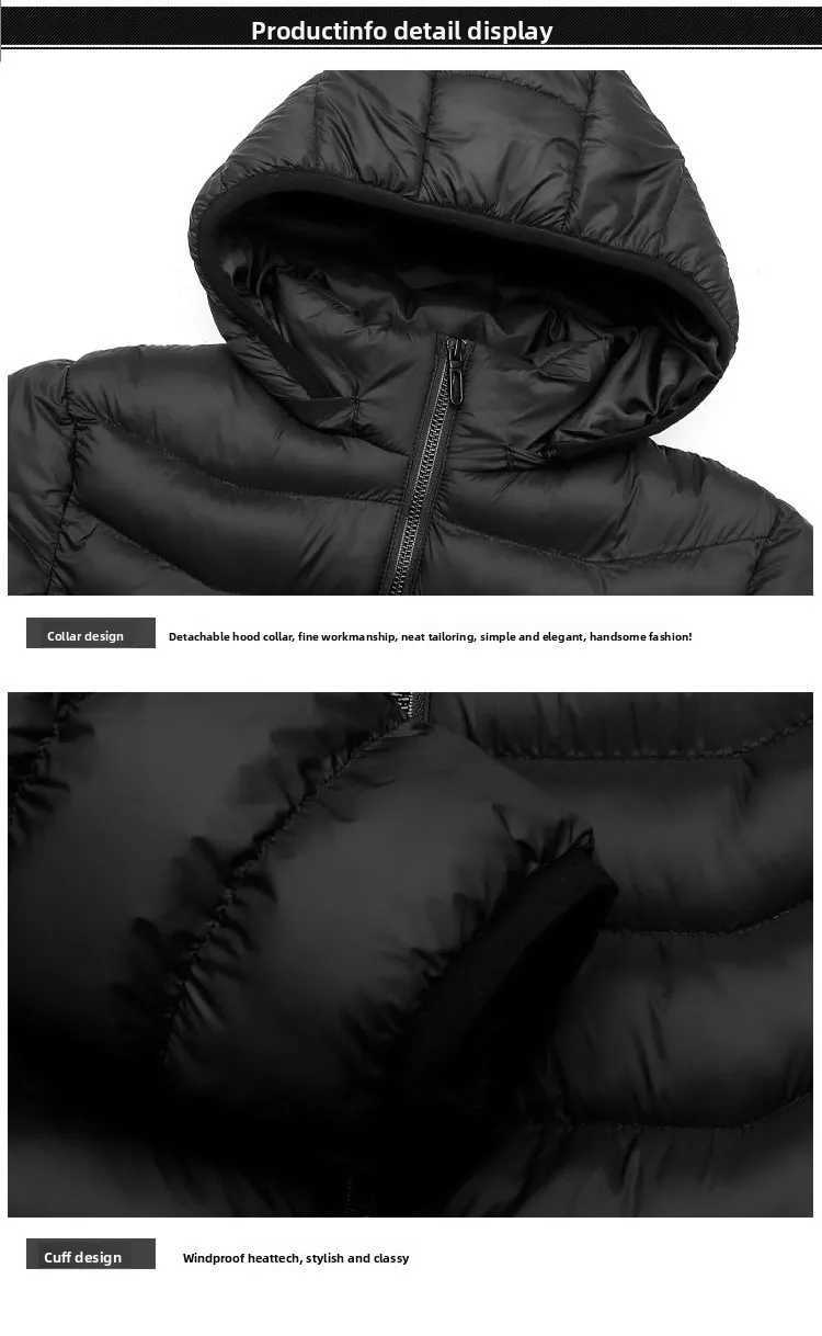 Winter Heated Down Jacket with Hood for Men Women USB Charging Thermal Coat 21Zone Warm Puffer Jacket Electric Heated Parka H251017
