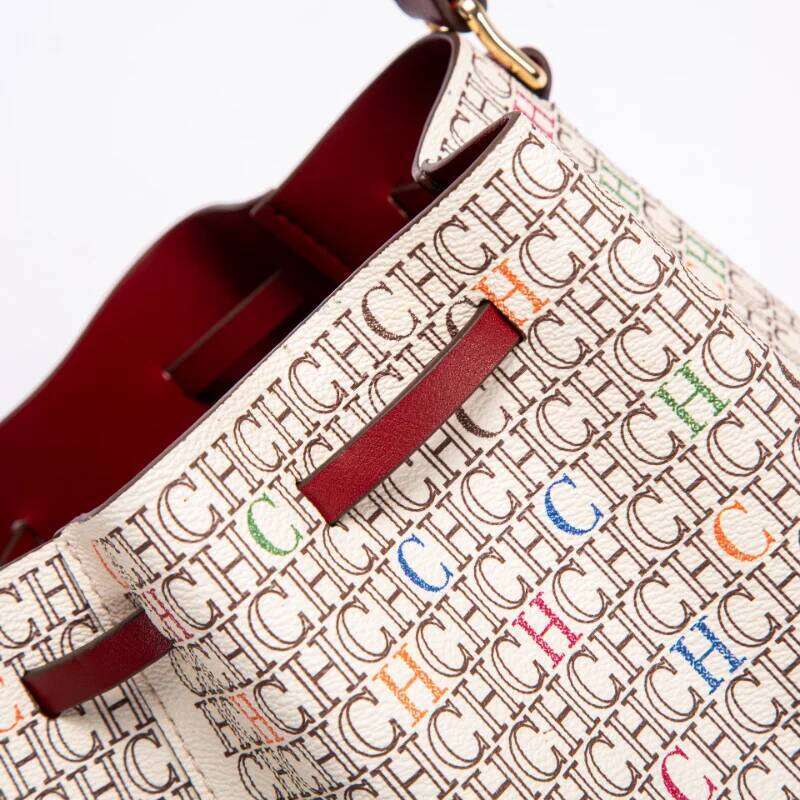 Premium Sense Bucket Large Capacity Crossbody Women's Shoulder Bag Simple Letter Printing Design