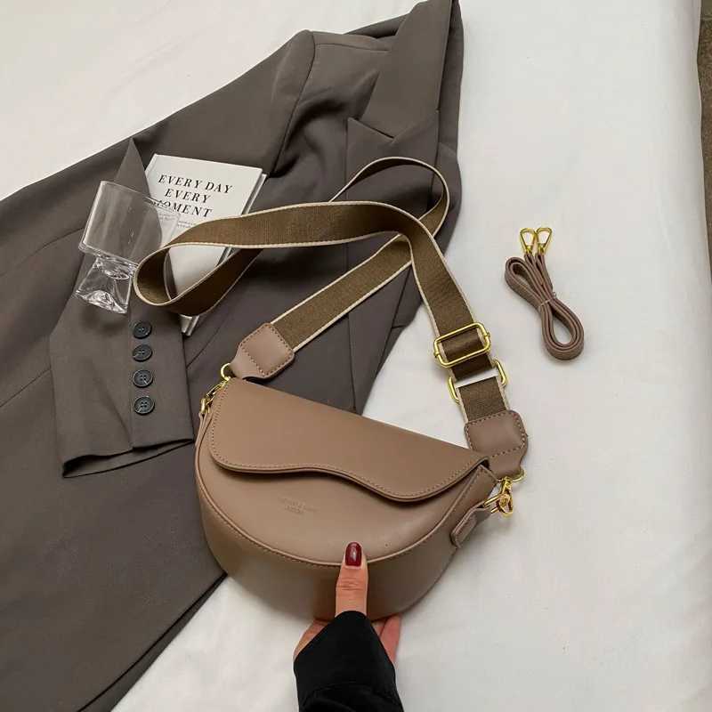 Fiable Square Bags Wens Shoder Bags Wide Shoder Strap Bags Wens Handbags Solid Color PU Leather Crossbody Bag1 D251017