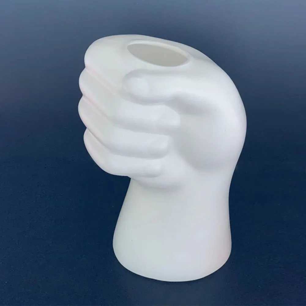 Creative White Resin Vase Delicate Art Arm Body Ornament Human Body Vase Insertion Aesthetic Decorative Home Decoration C251017