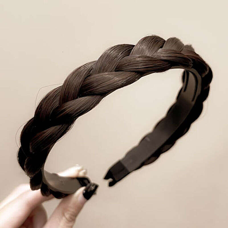 Fishbone Wig for Women 2025 New Style Integrated Braided Twist Braid Clip Hair Accessory Headband