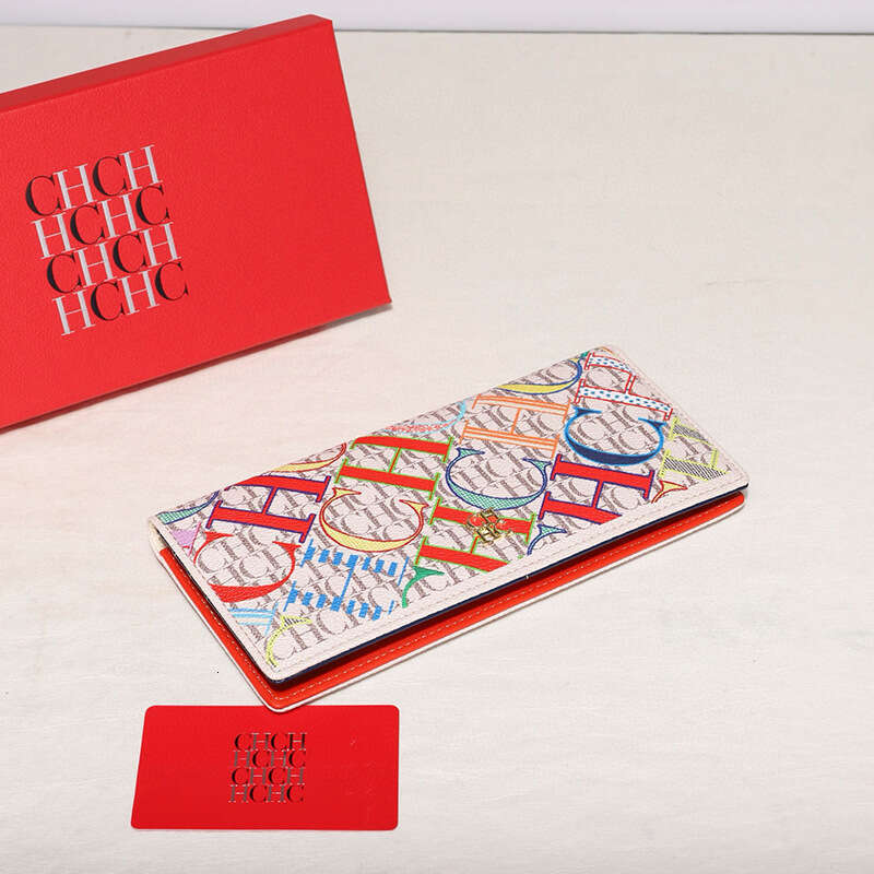 CHHC Women's Letter Cartoon Long Classic Wallet PVC Material Fashion Simple Money Clip