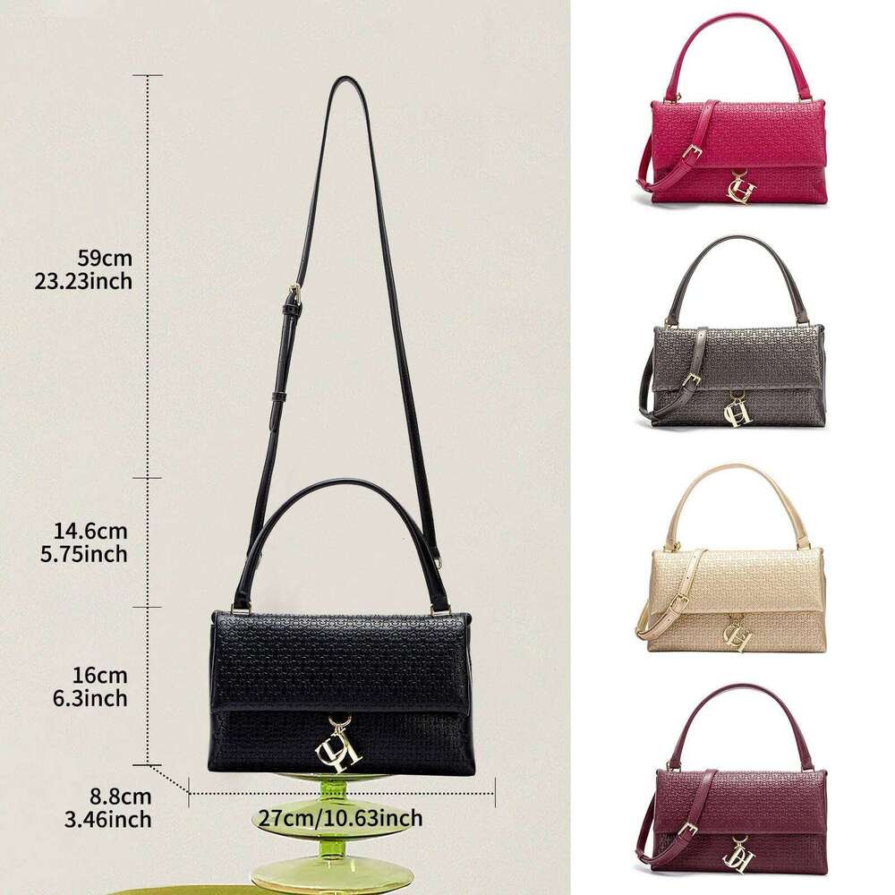 Metal Accessories Solid Color Elegant Simplicity Shoulder Bag Unique Fashion Printed Women's Handbag