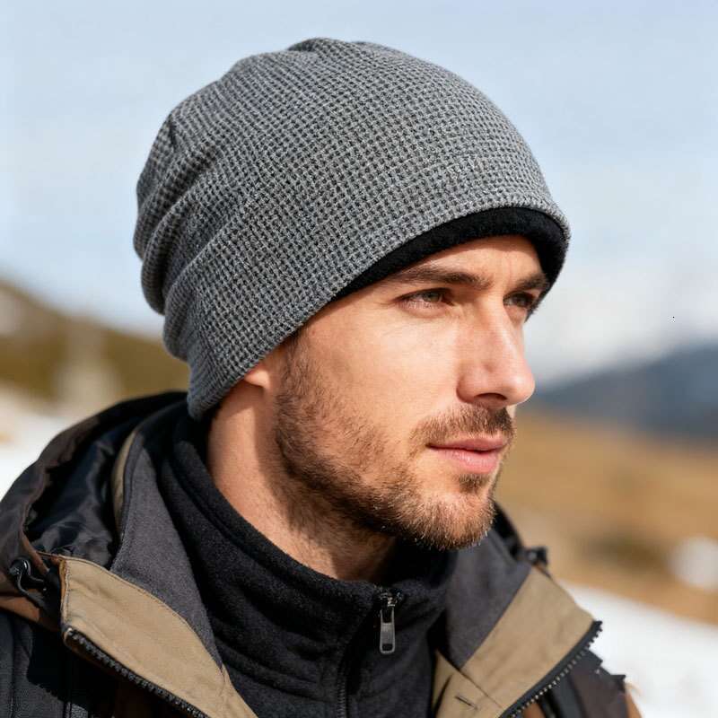 Beanie Designer Autumn Winter Thin Plaid Slouchy Beanie Women Fashion Versatile Sports Headscarf Sweat wicking Solid Color Breathable Cold Hat Men