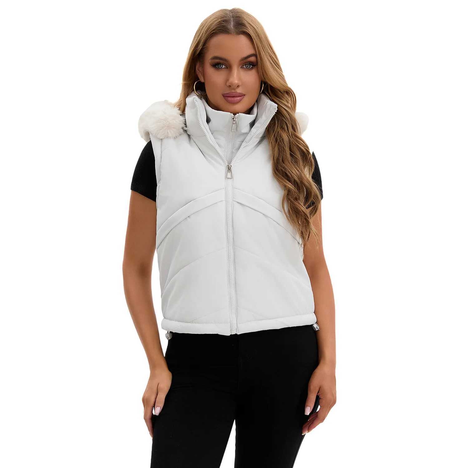 Womens jacket Faux 2pcs Cotton Padded Puffer jacket Hooded Winter Down Jackets Coats Parkas Detachable Sleeves Waistcoat HXY378 W251016