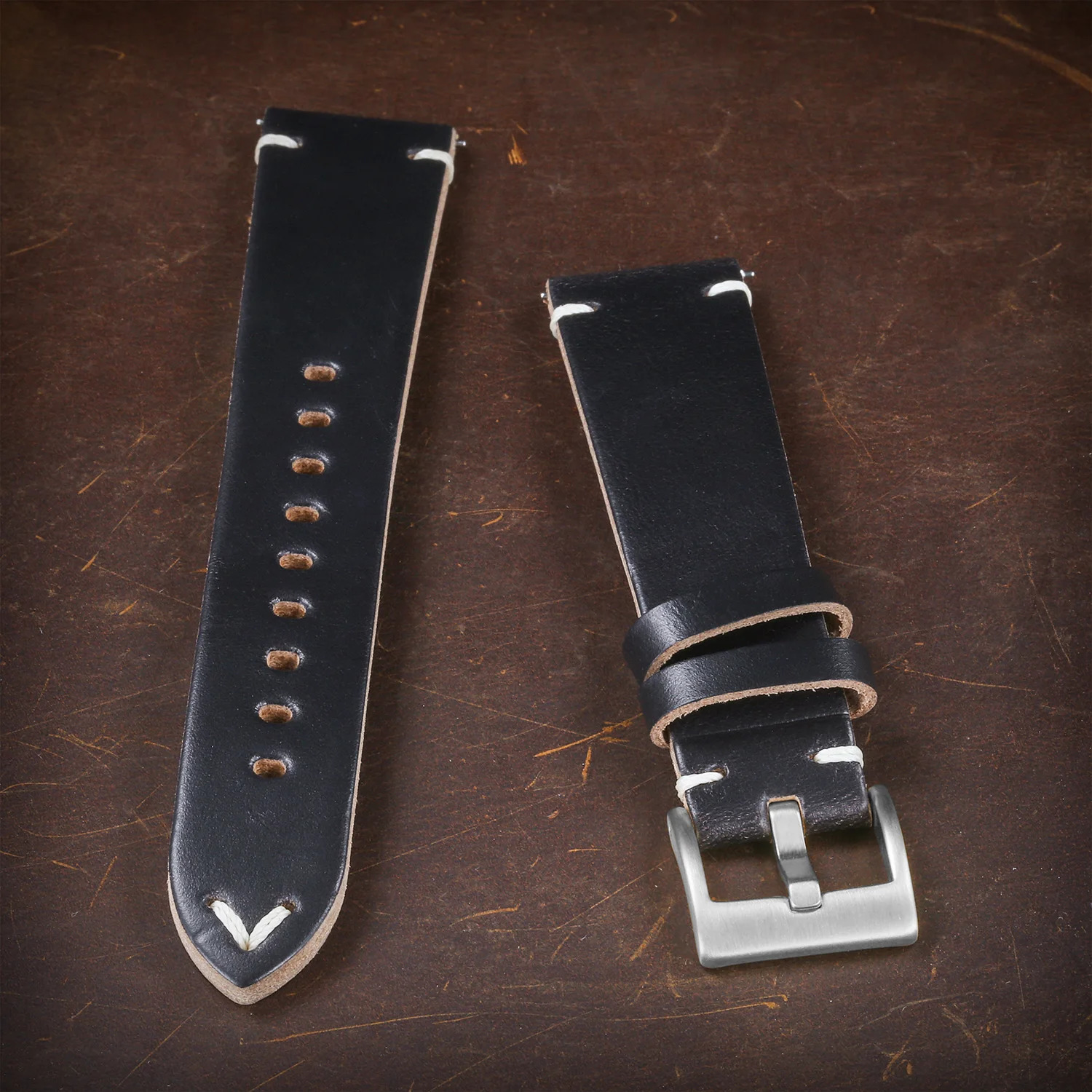 Hemsut Horse Hip Leather Watch Bands for Men Women Horween Chromexcel Leather Quick Release Handmade Watch Strap Soft Vintag 251016