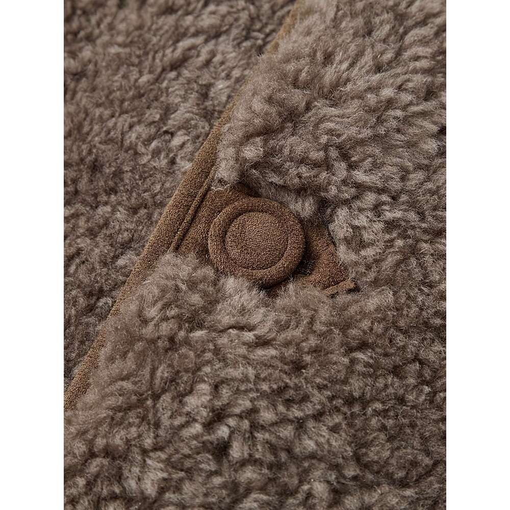 Shein Men's Jackets New Reversible Faux Fashionable Short Warm Versatile Stand Collar, High-Quality Coat, Fleece Cardigan, Fur Jacket, Women'