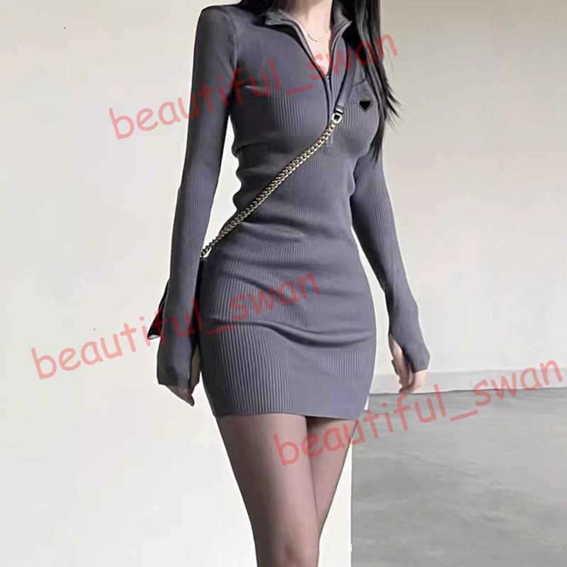 women's Basic & Casual Dresses designer Dress Women's Bodycon Black Silk Matching Base Hot Girl Outfit Autumn Winter Short dresses