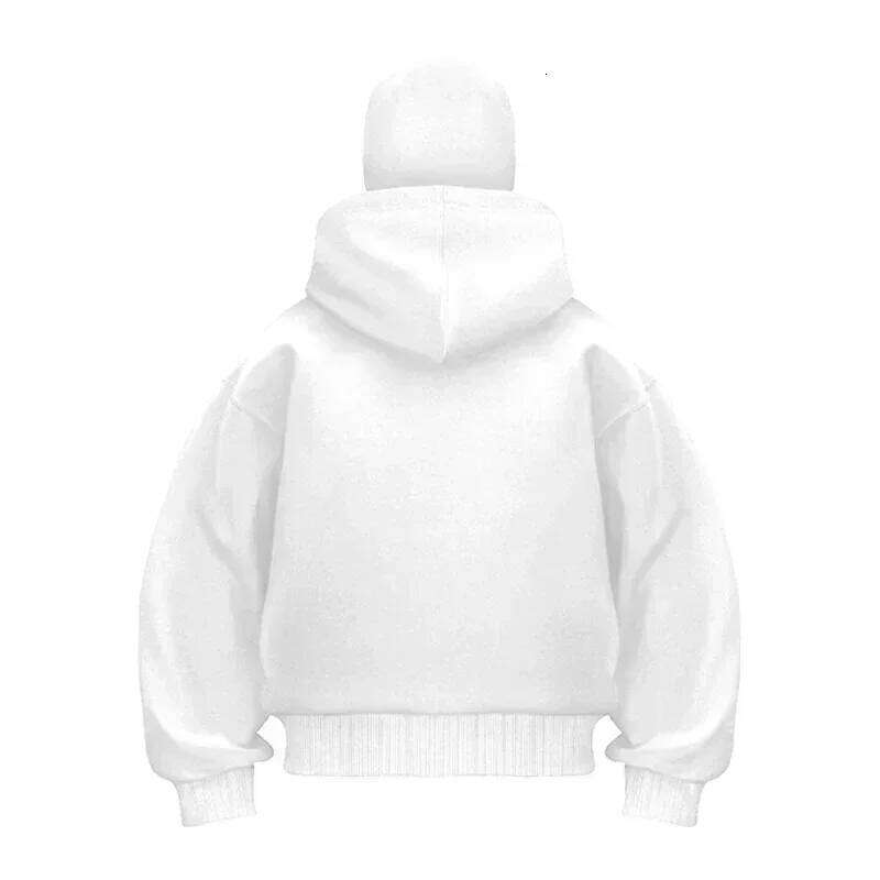 Balaclava Men And Women Y2k Gothic Haruku Winter New Item Double Sweatshirt Men's Hooded Mask Zipper Sportswear S-2Xl