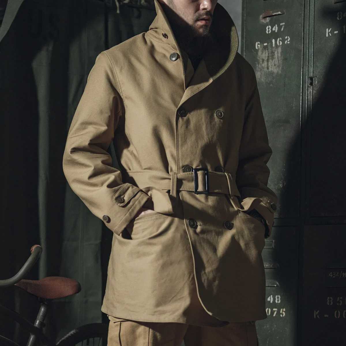 Bronson M1938 Mackinaw Coat Army Parka Winter Men Shawl Collar Long Jacket J251017