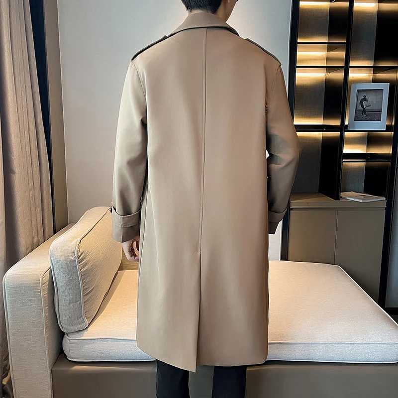 2025 new arrival spring coat men high quality fashion doublebreasted trench coat menautumn mens casual jackets male Z250918