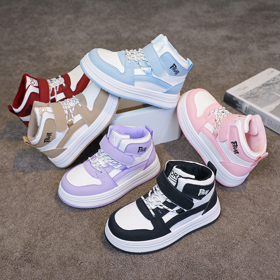 Kids Basketball Shoes Design Toddler Children's Boys Girls Sports Shoes Student High Cut Youth Trainers Sizes US9C-US5Y K01085