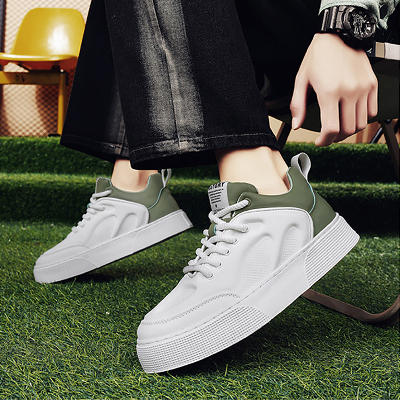 designer shoes casual low top sneakers classic black red green comfort durable white leather daily walking mens shoes size 39-44