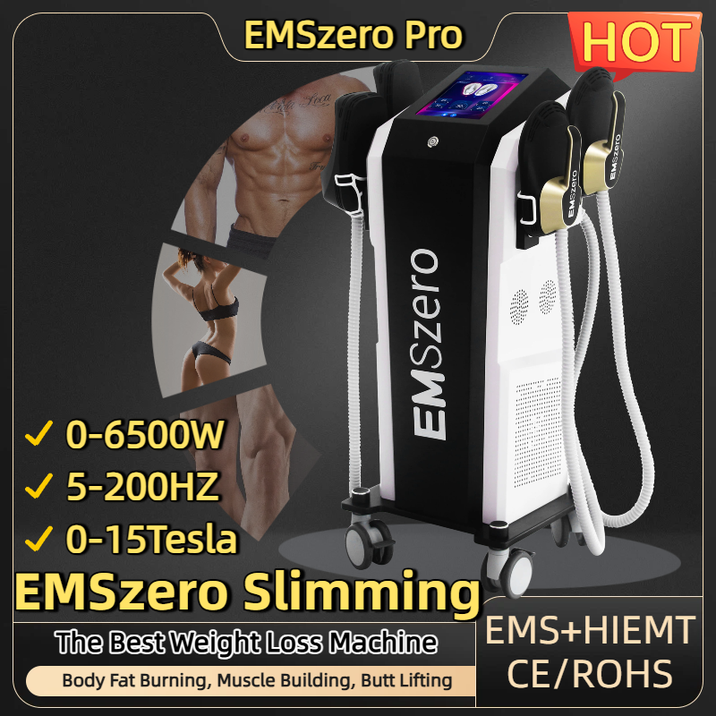 New EMSzero EMS Sculpt Weight Loss Slimming Products Electro Magnetic Stimulation Body Sculpting And Muscle Building Machine 2/4/5 RF Handles EMS Muscle Stimulator