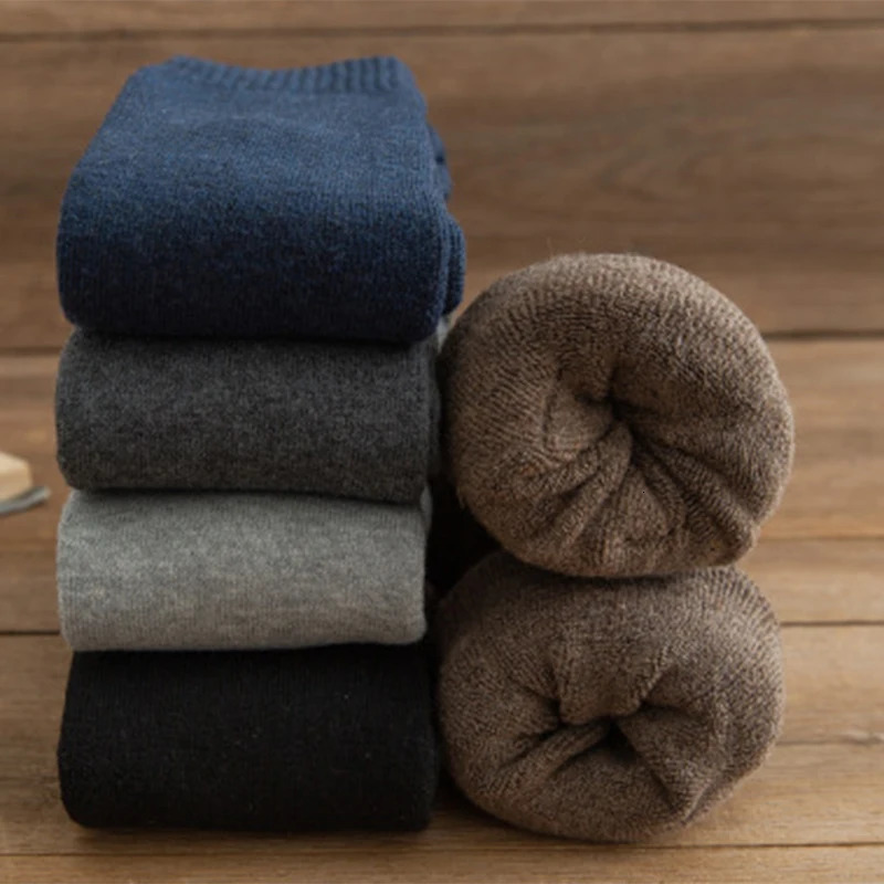 6PCS3Pairs Mens Winter Compression Stocking Warm Knee High Long Leg Terry Socks Warm Thicken Cover Calf Socks Size 3844 251017