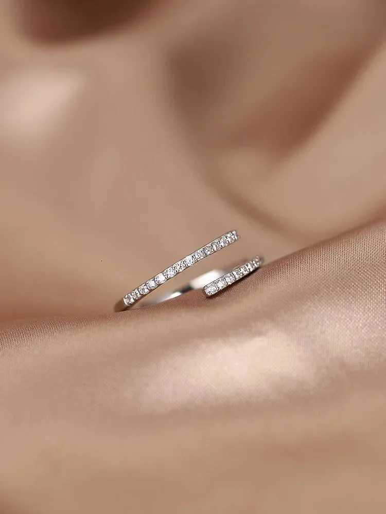 925 Sterling Silver zircon Ring For Women Jewelry Finger Adjustable Open Ring For Party Birthday GiftW251017