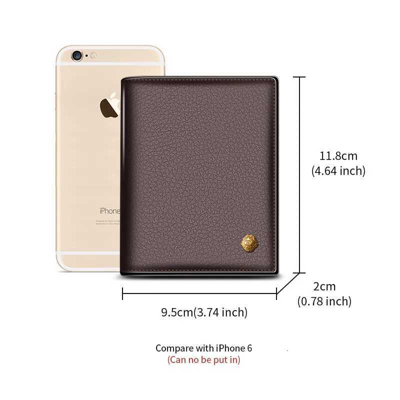 LAORENTOU Men Genuine Leather Wallet Small Card Holder Wallet Gift for Husband BoyfriendW251017