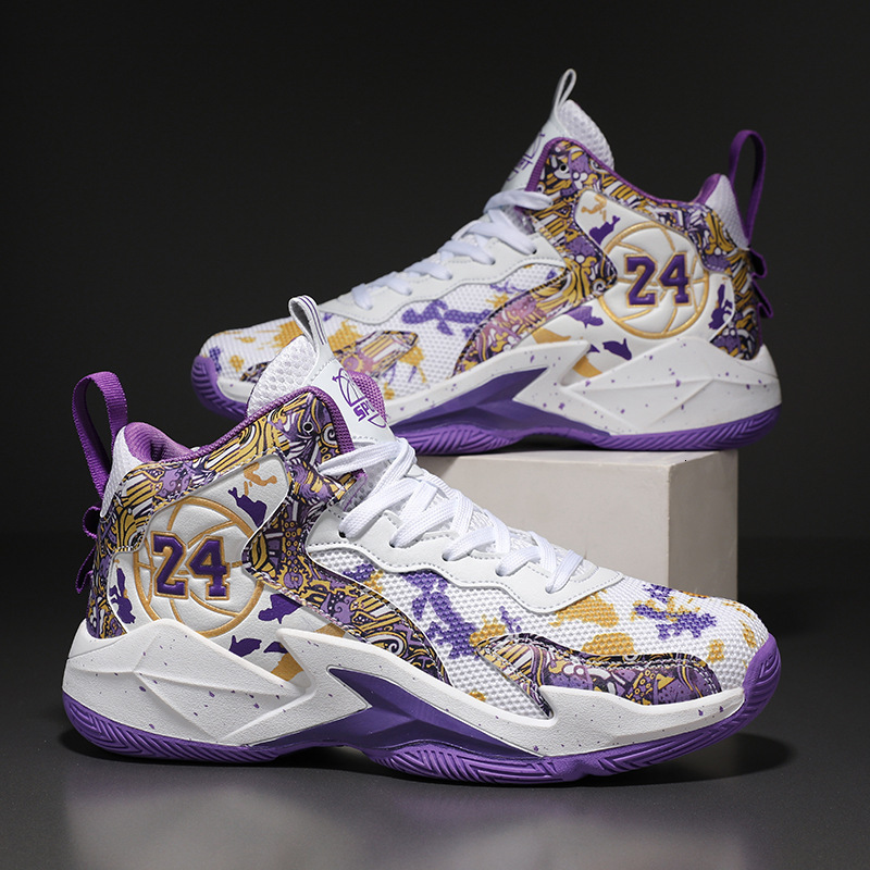 Basketball Shoes Fashion Sneakers Men Student Anti-slip Wear-resistant Breathable Mesh Sports Shoes