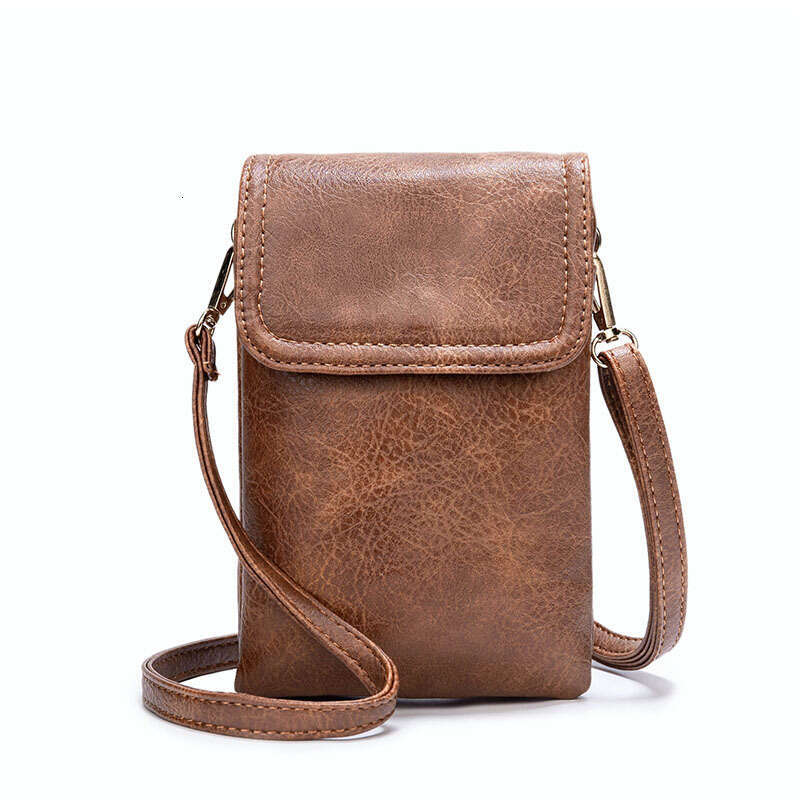 Guangzhou Women's Leather Crossbody Textured Small Phone Bag Wallet Adjustable Shoulder Strap