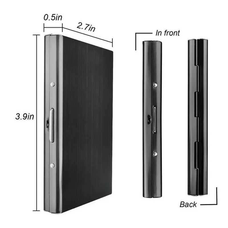 1PC Business Card Holder RFID Credit Card Holder Stainless Steel ID Card Case Slim Metal WalletW251017