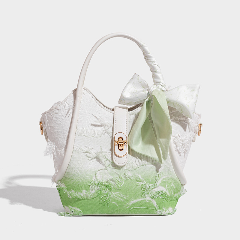 Denim Handbag 2025 Spring Summer Platinum Light Luxury High-end Fashion Trend Single Shoulder Crossbody Bag for Women