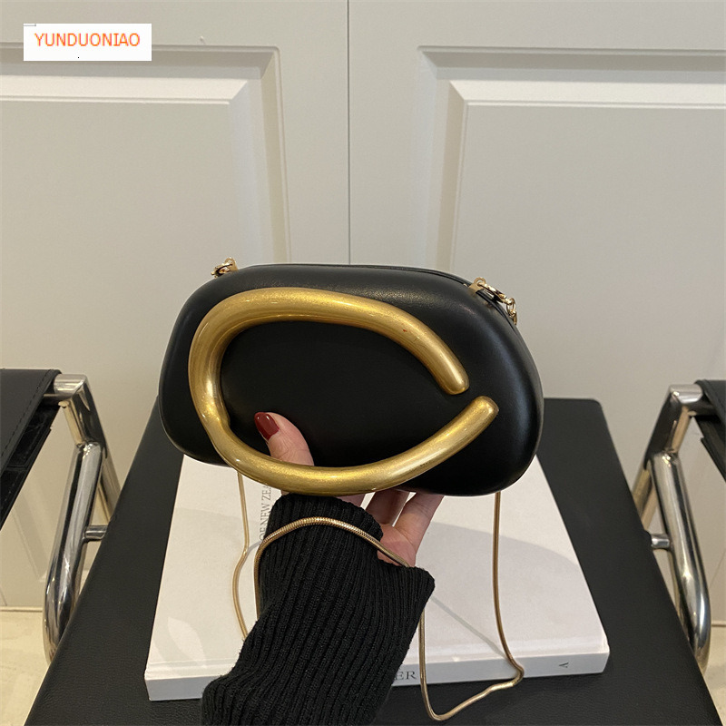 Women's shoulder bag evening bag mini square autumn and winter designer bag retro style metal luxury handbag chain women's crossbody bag