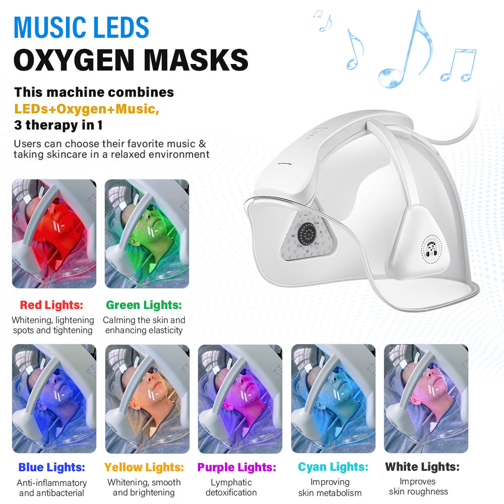 Newest Portable 11in1 Oxygenation O2 Therapy Oxygen Facial Dome Skin Jet Peeling Hydra Beauty Facial Machine