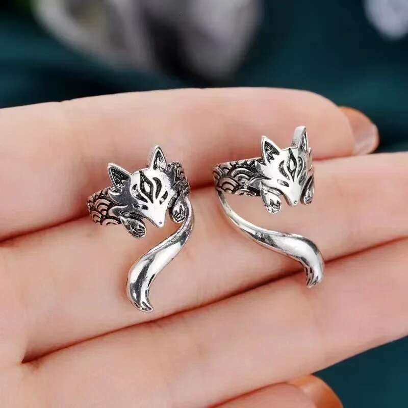 New Cute Fox Ear Clip Female fashion Creative Small Animal Alloy Earrings