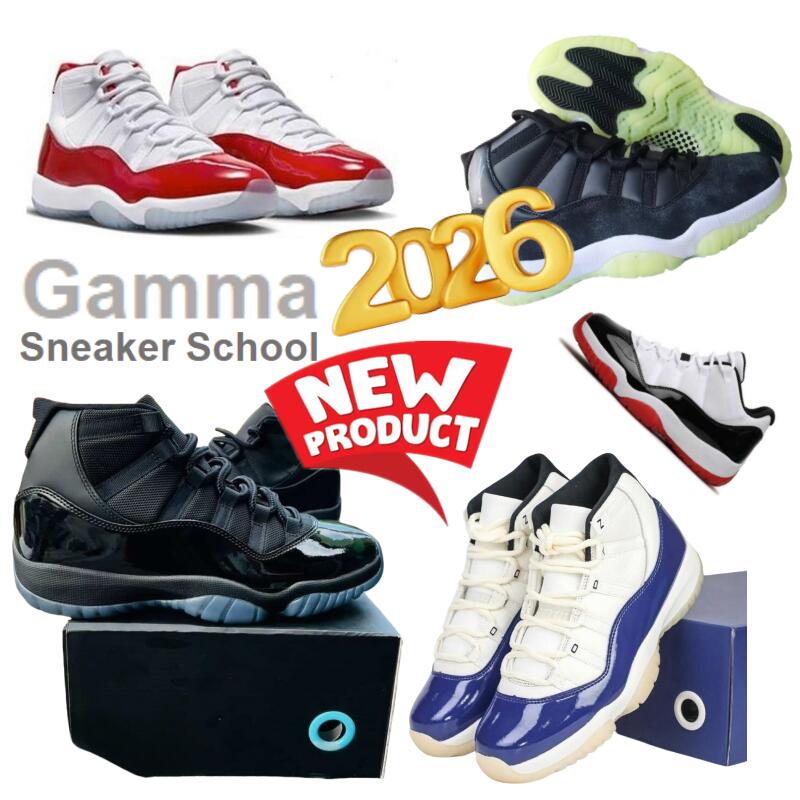 Gamma 11 Sneaker School 258 University Blue Grand Finale Basketball Shoes Rare Igloo Mojave Men Women Cherry Space Jam Concord Mojave Inner Beast 11s Mojave