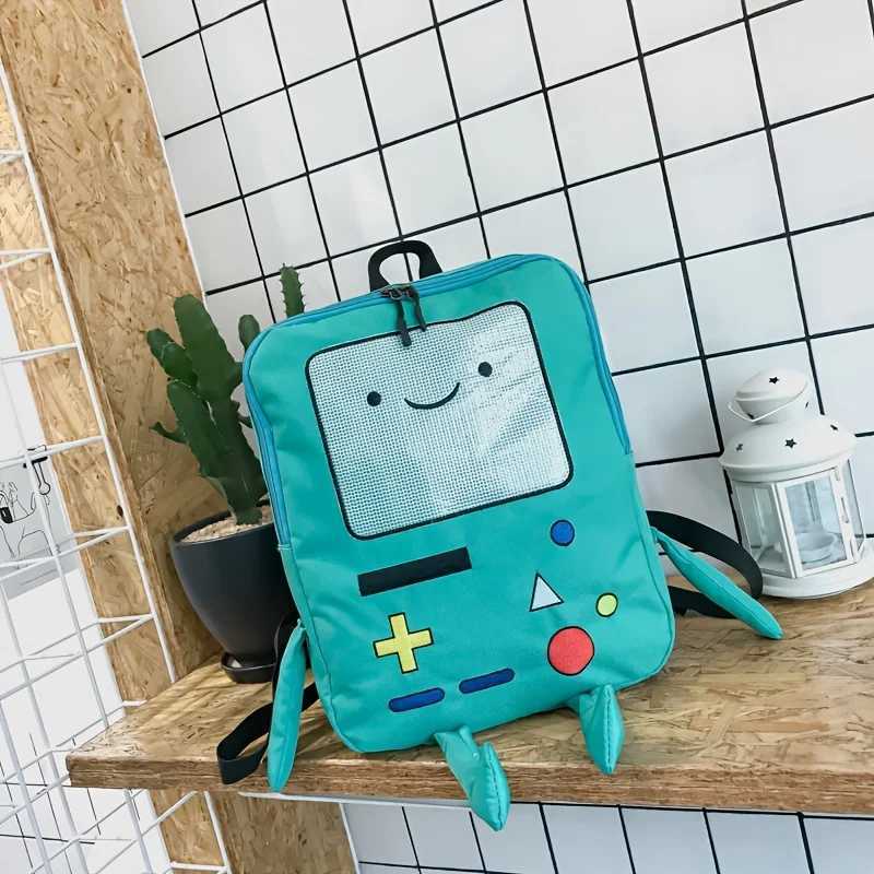 creative robot design backpacks for firls funny games console pattern backpack for women cute cartoon canvas backpack travel bag Z251017