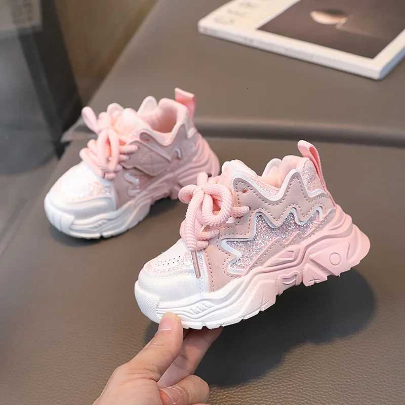 Girls Platform Shoes Cute Children Sneaker Spring PU Leather White Pink Kids Casual Shoes Sports Tennis Sneaker for Little GirlsT251017