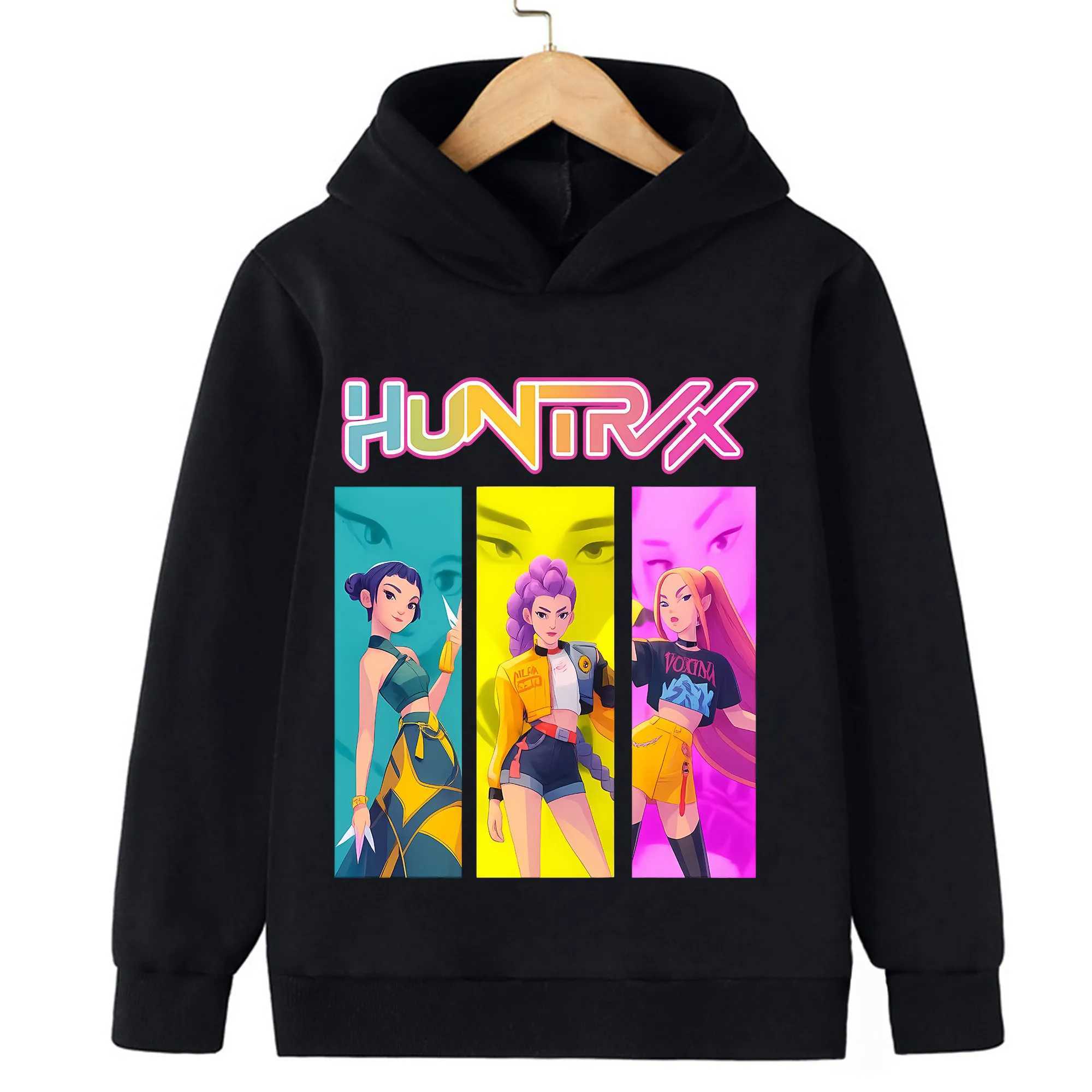 The bestselling KPOP Devil Hunter print childrens hooded sweatshirt for outdoor boys andgirls in autumnand winterof 25 C251017